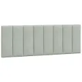 Cadre de lit avec tête de lit Gris clair 140x190 cm Velours