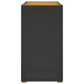 Table d'appoint de jardin dessus en bois noir 100x40x75 cm