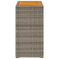 Table d'appoint de jardin dessus en bois gris 60x40x75 cm
