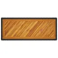 Table d'appoint de jardin dessus en bois noir 100x40x75 cm