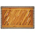 Table d'appoint de jardin dessus en bois gris 60x40x75 cm