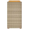 Table d'appoint de jardin dessus en bois beige 100x40x75 cm