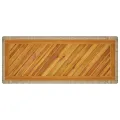 Table d'appoint de jardin dessus en bois beige 100x40x75 cm