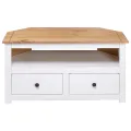 Meuble TV d'angle Blanc 93x49x49 cm Pin Assortiment Panama
