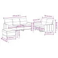 Ensemble de canapés 3 pcs avec coussins Gris clair Tissu