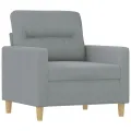 Ensemble de canapés 4 pcs avec coussins Gris clair Tissu