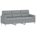Ensemble de canapés 4 pcs avec coussins Gris clair Tissu