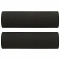 Ensemble de canapés 3 pcs avec coussins noir tissu