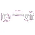 Ensemble de canapés 3 pcs avec coussins noir tissu