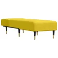 Chaise longue jaune velours