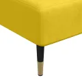 Chaise longue jaune velours