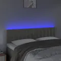 Tête de lit à LED Gris clair 144x5x78/88 cm Velours