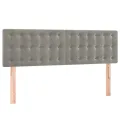 Tête de lit à LED Gris clair 144x5x78/88 cm Velours