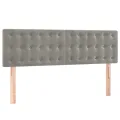 cadre de lit et matelas Gris clair 140x190cm Velours
