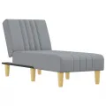 Chaise longue gris clair tissu