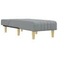 Chaise longue gris clair tissu