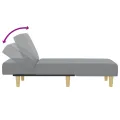 Chaise longue gris clair tissu