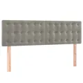 cadre de lit et matelas Gris clair 140x200cm Velours