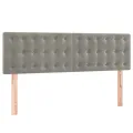 cadre de lit et matelas Gris clair 140x190cm Velours