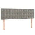 cadre de lit et matelas Gris clair 140x190cm Velours