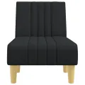 Chaise longue noir tissu