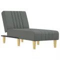 Chaise longue gris foncé tissu