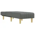 Chaise longue gris foncé tissu