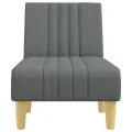 Chaise longue gris foncé tissu