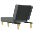 Chaise longue gris foncé tissu