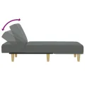 Chaise longue gris foncé tissu