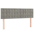 cadre de lit avec matelas LED Gris clair 140x200 cm