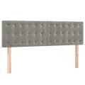 cadre de lit avec matelas LED Gris clair 140x190 cm