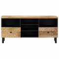 Meuble TV 100x33x46 cm bois massif de manguier