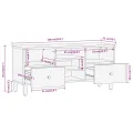 Meuble TV 100x33x46 cm bois massif de manguier