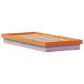 Cadre de lit LED cire marron 90x200 cm bois de pin massif