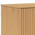 Buffet haut OLDEN blanc marron 85x43x125 cm bois massif de pin