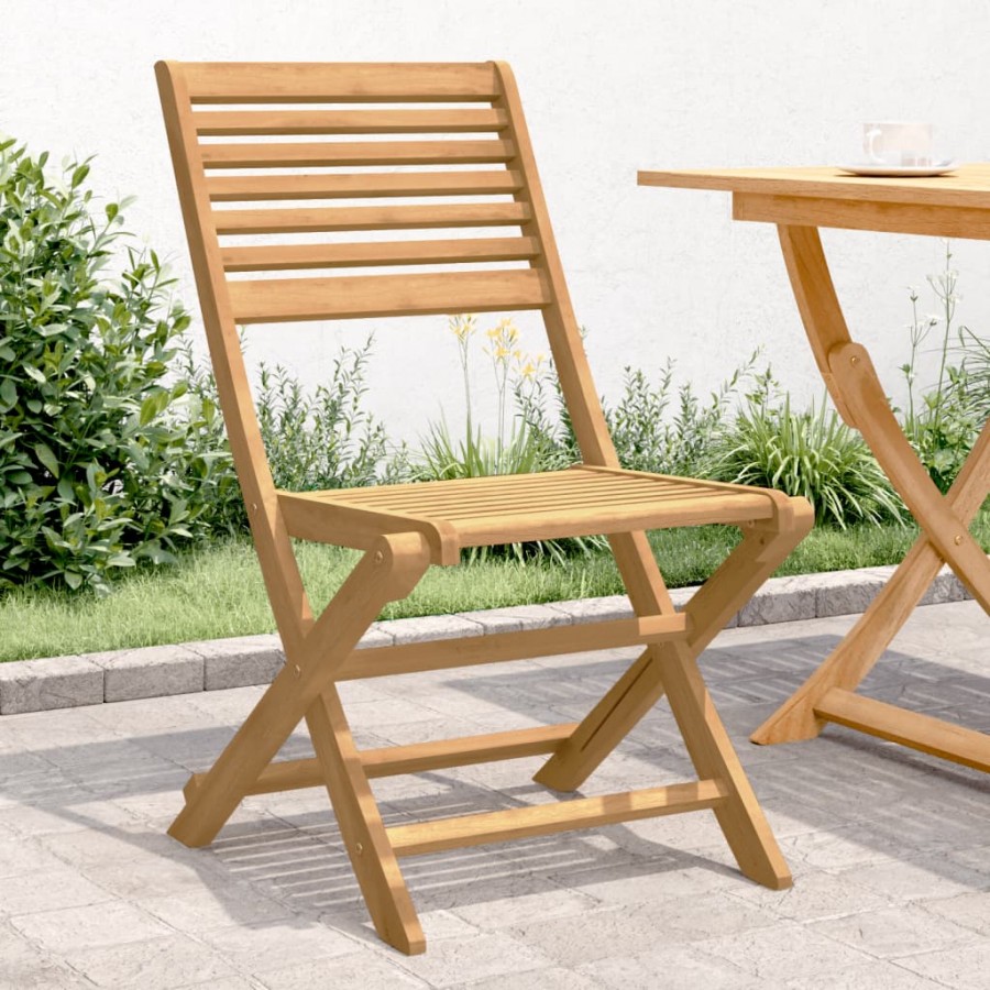 Chaises pliables de jardin 4 pcs bois massif d'acacia