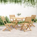 Chaises pliables de jardin 4 pcs bois massif d'acacia