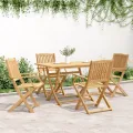 Chaises pliables de jardin 4 pcs bois massif d'acacia