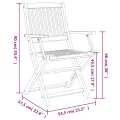 Chaises pliables de jardin 4 pcs bois massif d'acacia