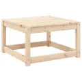 Repose-pied de jardin avec coussins bois de pin massif