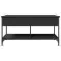 Table basse noir 100x50x50 cm bois d'ingénierie et métal