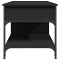 Table basse noir 100x50x50 cm bois d'ingénierie et métal