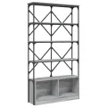 Bibliothèque sonoma gris 100x26x180 cm bois ingénierie et métal