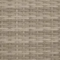 Canapé de jardin 2 places avec tabourets gris clair poly rotin