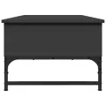Table basse noir 100x50x35 cm bois d'ingénierie et métal