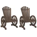Chaises de jardin Adirondack 2 pcs bois de sapin massif