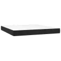 cadre de lit avec matelas Noir 180x200 cm Velours