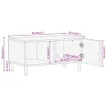 Table basse 80x50x40 cm bois de manguier massif