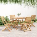 Chaises pliables de jardin 4 pcs bois massif d'acacia